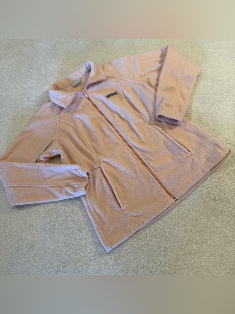 Columbia Light Pink Full-Zip Fleece Jacket